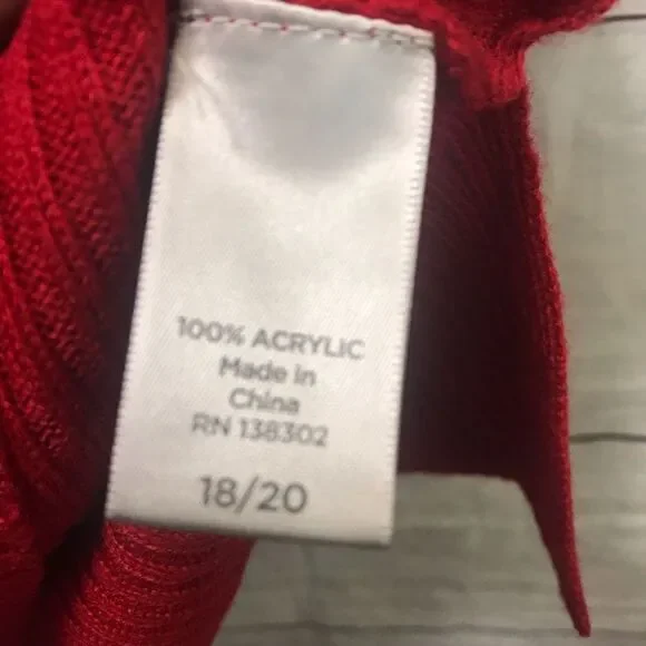 Avenue 3/4 Sleeve Hi-Lo Sweater| Red| Size 18/20 - Picture 7 of 9